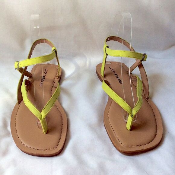 Lucky Brand Bylee Strappy Sandals Women’s Sz 8.5 M NWT Yellow - Picture 1 of 5